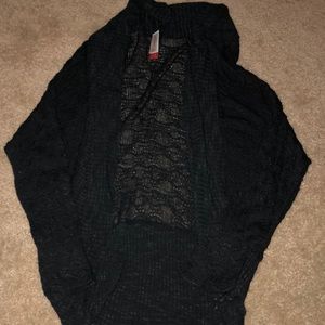 Shawl type sweater
